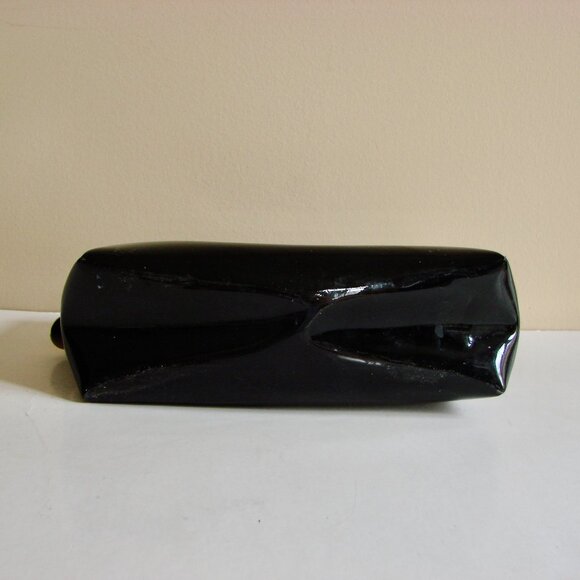 YSL Yves Saint Laurent Daring Black Makeup Bag Pouch Cosmetics Shiny Black - Picture 7 of 8